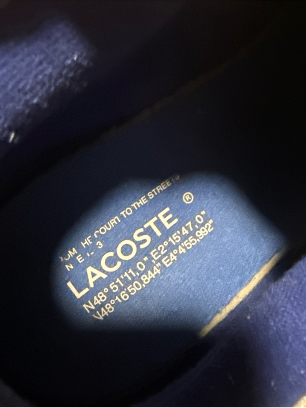 Lacoste Men's Sneakers L003 Neo Lace-up Sneakers Shoes Blue White Size 11 USED - Picture 12 of 16